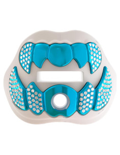 Protector Bucal LeCool 3D para Fútbol y Rugby - Blanco-Azul