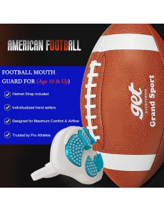 Protector Bucal LeCool 3D para Fútbol y Rugby - Blanco-Azul 2