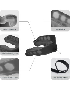 Protector Bucal Deportivo MXiiXM 4 Piezas para Fútbol y Más 2