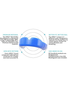 Protector Bucal Deportivo APEX Lite Grande Azul - GuardLab 2