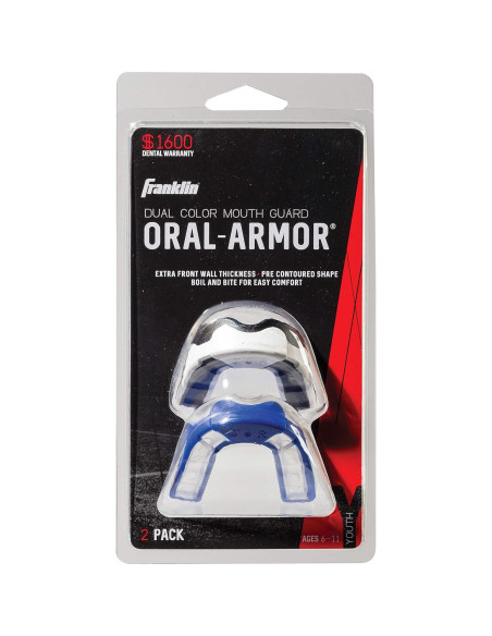 Protectores Bucales Personalizables Franklin Sports - 2 Unidades para Jóvenes