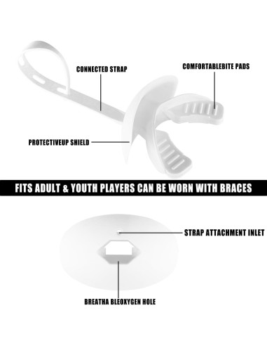 Protector Bucal GY para Deportes de Contacto - Blanco