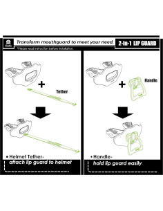 Protector Bucal 2-en-1 Coollo Sports para Fútbol Adultos y Jóvenes 2