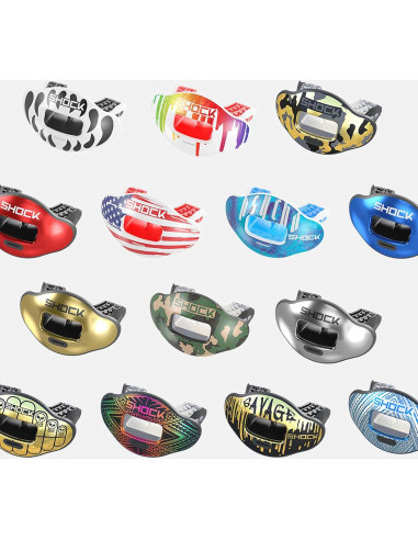 Protector Bucal Shock Doctor Max Airflow para Fútbol Adultos/Jóvenes