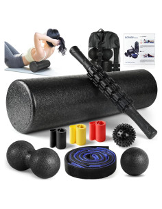 Juego de Rodillos de Espuma BORNEW 7 en 1 para Masaje Muscular