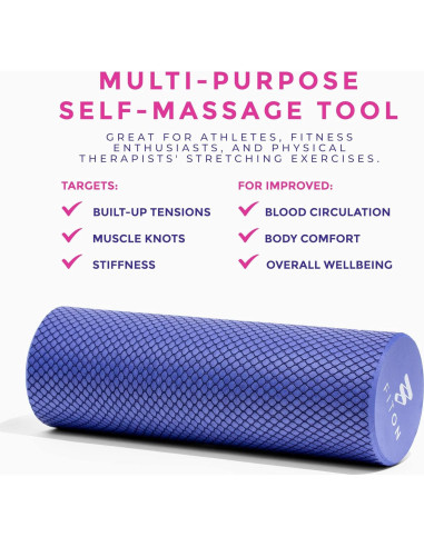 Rodillo de Espuma FitOn 30.48cm - Masaje Muscular y Recuperación