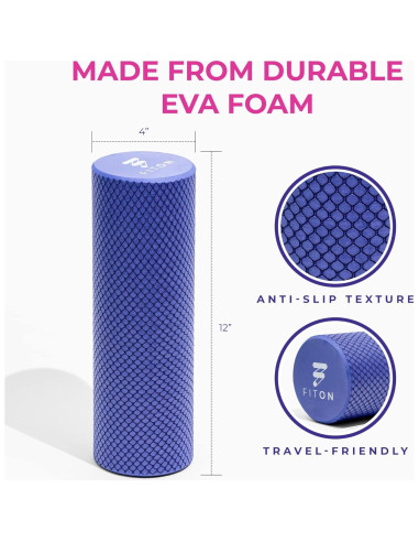 Rodillo de Espuma FitOn 30.48cm - Masaje Muscular y Recuperación
