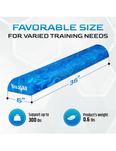 Rodillo de Espuma EVA Yes4All 91.44 cm Azul para Masaje 2
