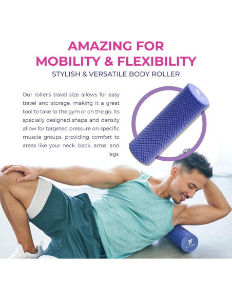Rodillo de Espuma FitOn 30.48cm - Masaje Muscular y Recuperación