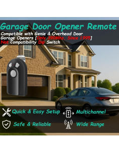 Control Remoto para Puerta de Garaje Datonten GIT-3 390MHz Paquete de 2 2