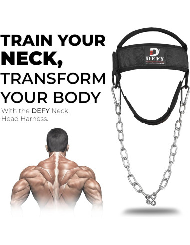 Arnés para Cuello DEFY Ajustable con Cadena de Acero 76.2 cm
