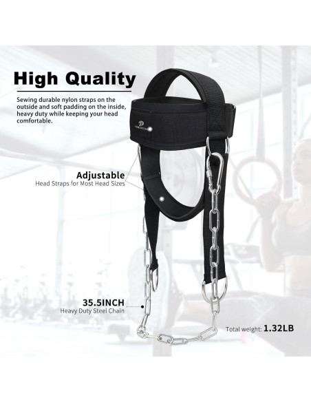 Arnés de Levantamiento de Pesas Powerfeng para Cuello - Ajustable