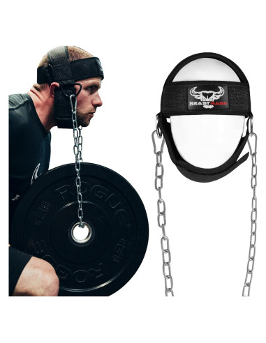 Arnés para Cuello BEAST RAGE Ajustable con Cadena Acero 76.2 cm