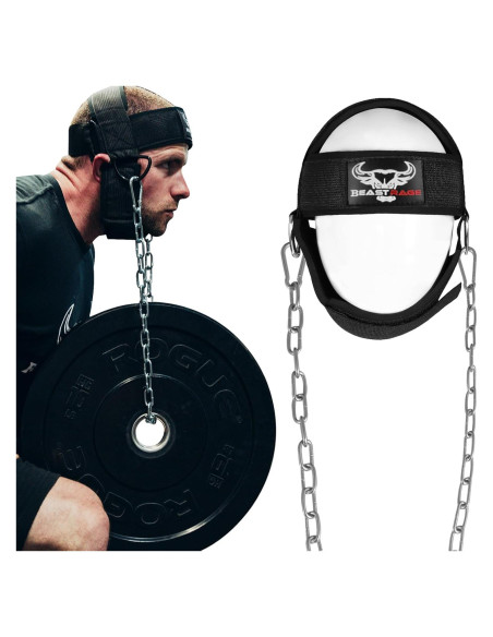 Arnés para Cuello BEAST RAGE Ajustable con Cadena Acero 76.2 cm