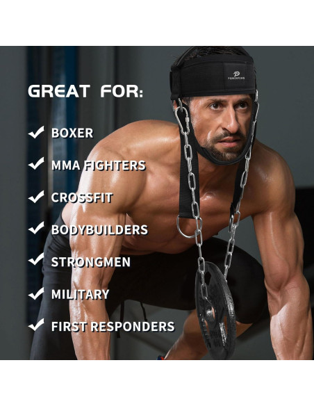 Arnés de Levantamiento de Pesas Powerfeng para Cuello - Ajustable