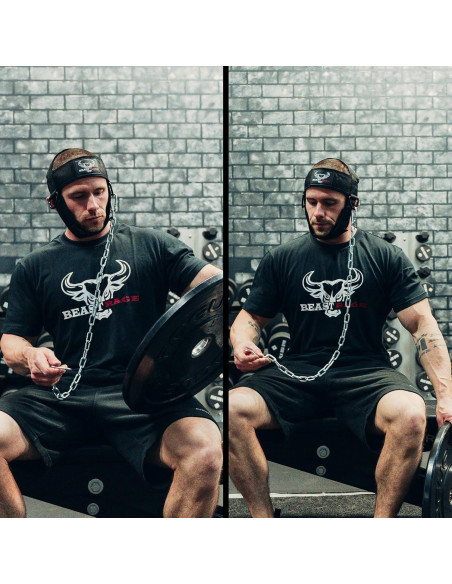 Arnés para Cuello BEAST RAGE Ajustable con Cadena Acero 76.2 cm