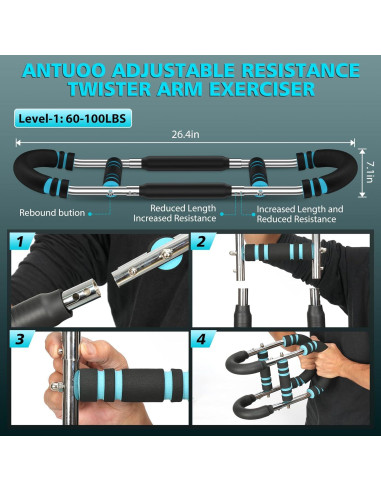 Entrenador de Brazos Twister Antuoo 27-45kg Ajustable