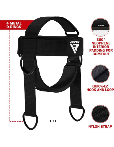 Arnés de Cuello RDX para Entrenamiento de Pesas - Neopreno 4mm