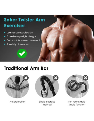 Entrenador de brazos ClearYue Twister 60-110lb ajustable