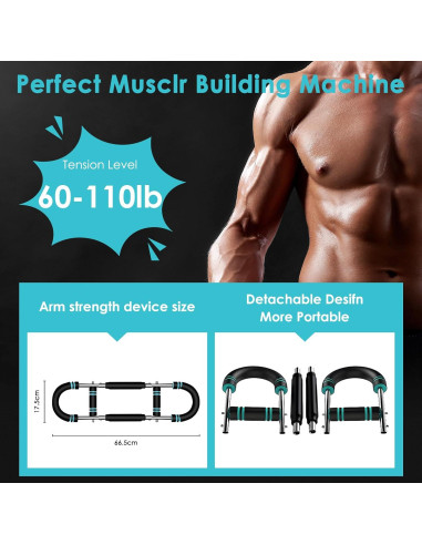 Entrenador de brazos ClearYue Twister 60-110lb ajustable