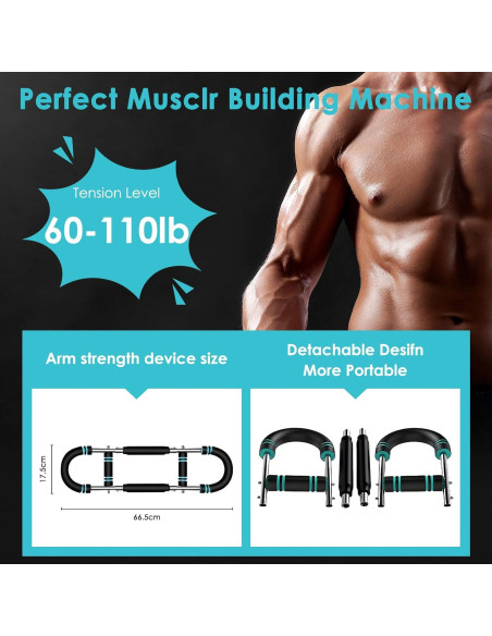 Entrenador de brazos ClearYue Twister 60-110lb ajustable