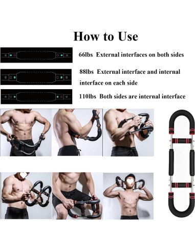 Entrenador de brazos Twister Genérico 40-110 lb Ajustable