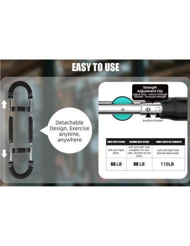 Entrenador de brazos Twister Genérico 40-110 lb Ajustable