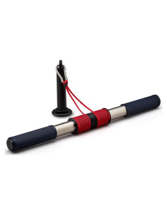 GD Roller de Muñeca Entrenador de Fuerza Acero Inoxidable Rojo