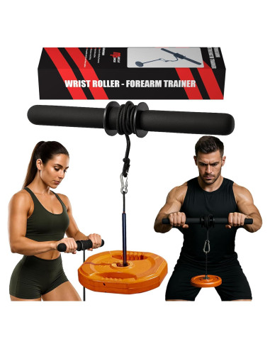 Rodillo de Muñeca MuscleForge para Fortalecimiento de Antebrazo