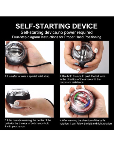 Bola Giroscópica de Entrenamiento Kearlbor 1 - Fortalece Muñeca y Antebrazo