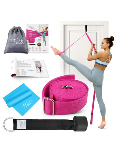 Correa de Estiramiento TTolbi con Ancla de Puerta - Rosa