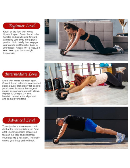 Rueda de Abdominales Genérico con Almohadilla - Ejercicio en Casa Rueda de Abdominales Genérico con Almohadilla - Ejercicio en Casa