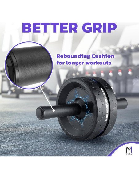 Rueda de Abdominales Mata1 con Almohadilla y Agarre Ergonómico