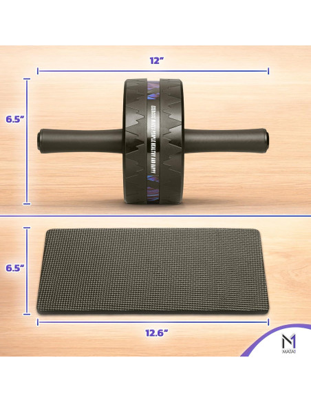 Rueda de Abdominales Mata1 con Almohadilla y Agarre Ergonómico