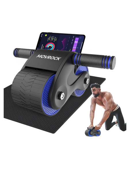 Rueda de Abdominales Movrock con Rebote Automático y Almohadilla