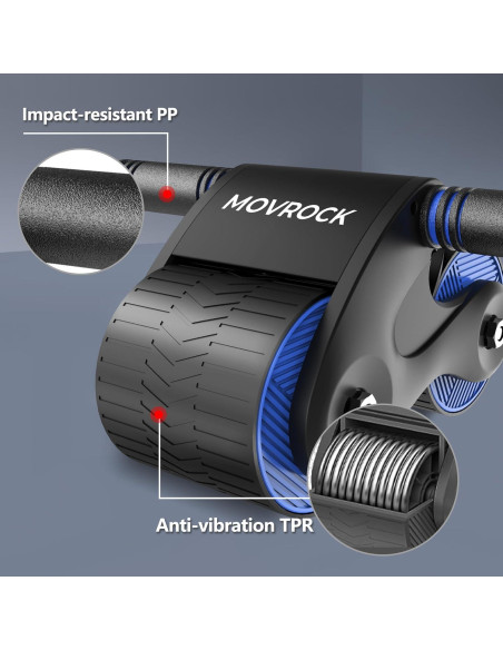 Rueda de Abdominales Movrock con Rebote Automático y Almohadilla