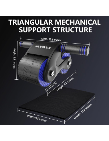Rueda de Abdominales Movrock con Rebote Automático y Almohadilla