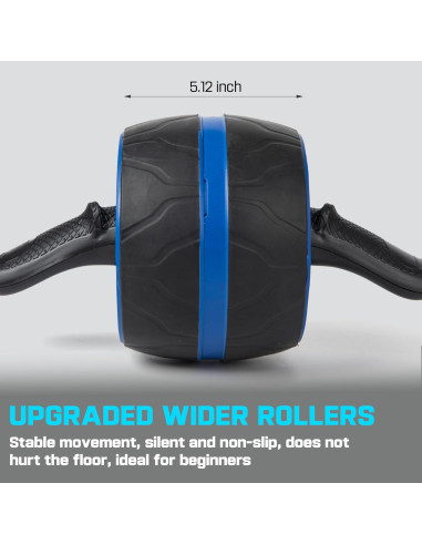 Rueda Abdominal JHYSHAN con Almohadilla para Rodillas - Silenciosa y Antideslizante