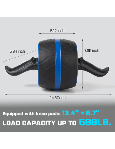 Rueda Abdominal JHYSHAN con Almohadilla para Rodillas - Silenciosa y Antideslizante