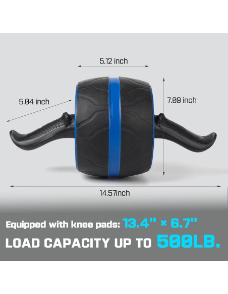 Rueda Abdominal JHYSHAN con Almohadilla para Rodillas - Silenciosa y Antideslizante