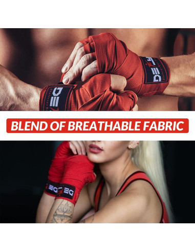 Envolturas de Mano DEFY 180 cm Elásticas Boxeo Muay Thai MMA