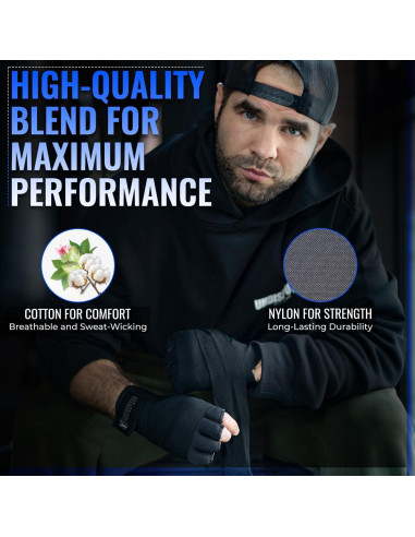 Envolturas de Mano de Gel Undisputed Boxing - Negro