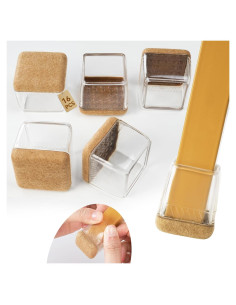 16 Protectores de Suelo para Patas de Silla Lecafur L - Fieltro