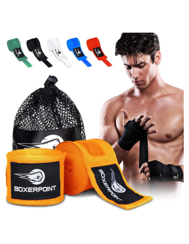 Envolturas de Boxeo BOXERPOINT 180" Unisex Naranja