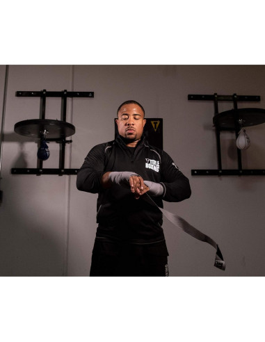 Venda Elástica de Boxeo Title, Gris, 457.2 cm, Par