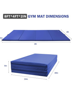 Colchoneta de Gimnasia Plegable Fitvids 2.44m x 1.22m x 5cm 2