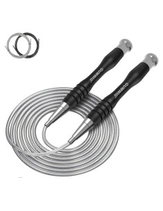 Cuerda de Salto GUMWIG Ajustable con Mango de Acero Inoxidable
