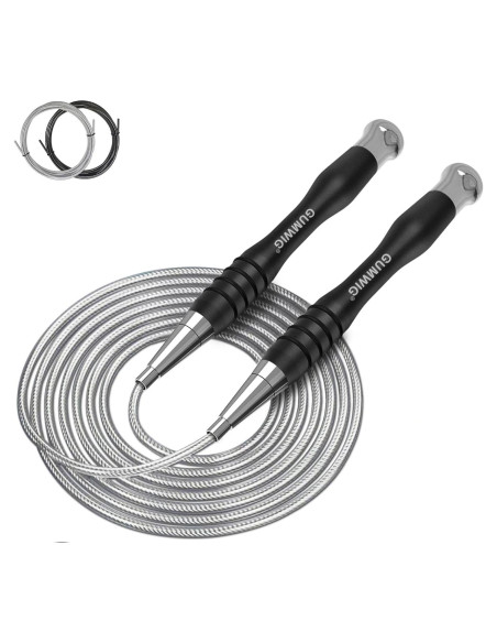 Cuerda de Salto GUMWIG Ajustable con Mango de Acero Inoxidable