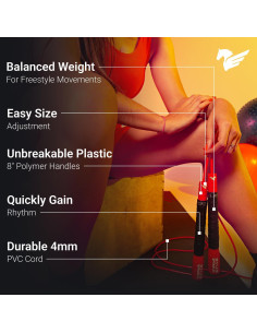 Cuerda de Salto EliteSRS Freestyle Ajustable 3.05m PVC Antideslizante 2