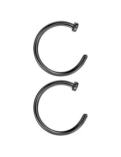 Aros de Piercing para Nariz Acero Quirúrgico 18G 6mm 2Pcs